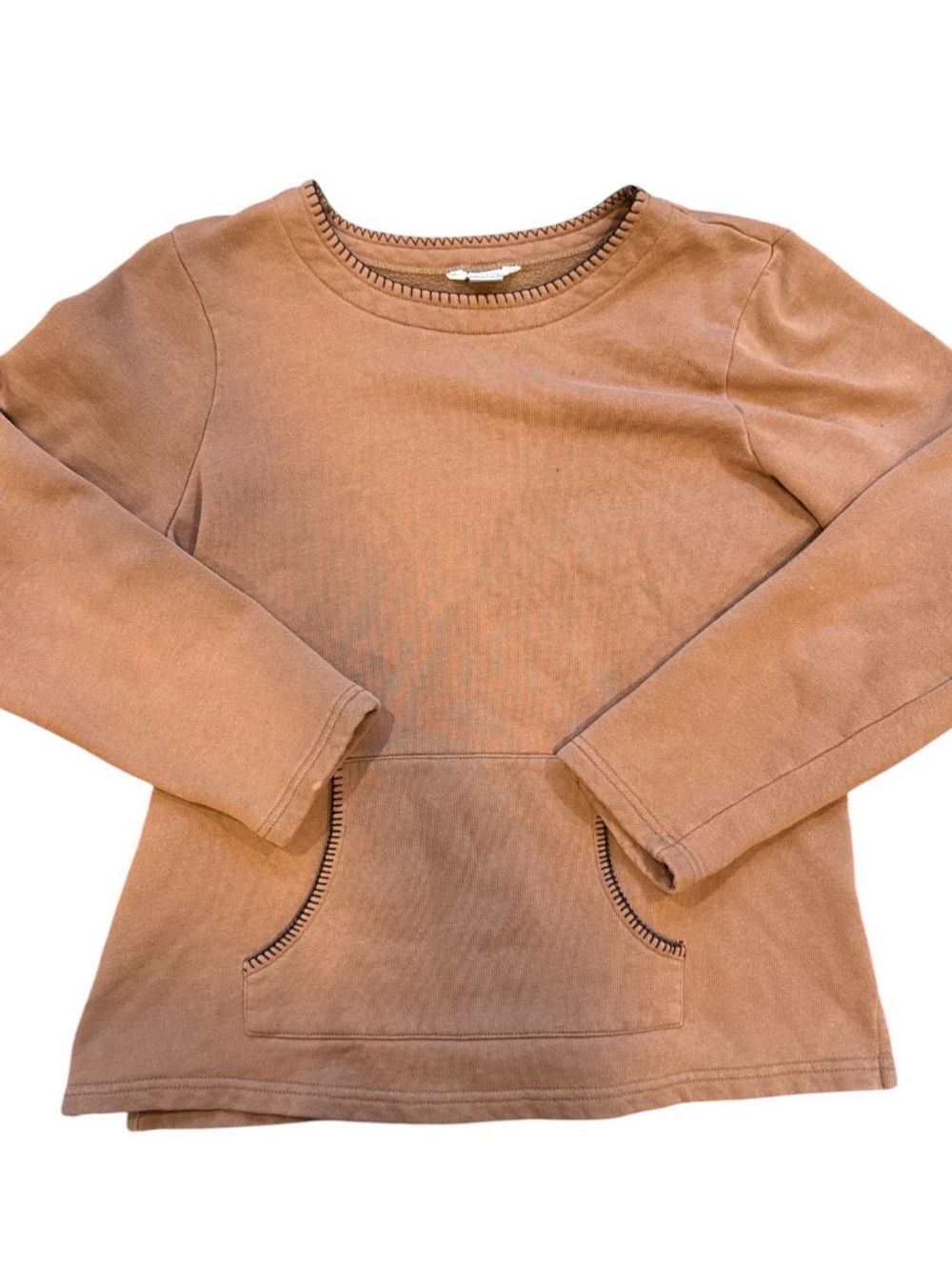 Christopher & Banks Rust/Copper Fleece-Lined Pullover